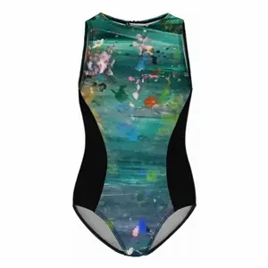 Waves #1 Kids One Piece Swimsuit (Black)