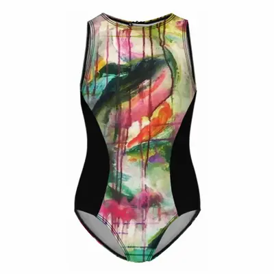 Orchids Kids One Piece Swimsuit (Black)