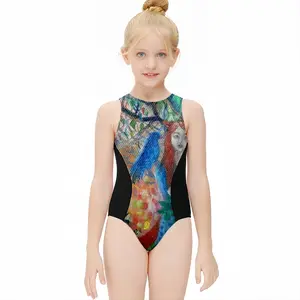 The Fox Kids One Piece Swimsuit (Black)