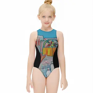 The Arab Market Kids One Piece Swimsuit (Black)