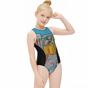 The Arab Market Kids One Piece Swimsuit (Black)