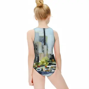 Central Parc East Kids One Piece Swimsuit (Black)