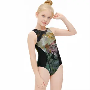 In The Garden Kids One Piece Swimsuit (Black)