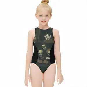 Appearing Kids One Piece Swimsuit (Black)