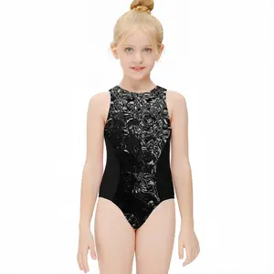 Bigin Gray Kids One Piece Swimsuit (Black)