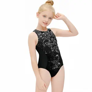 Bigin Gray Kids One Piece Swimsuit (Black)