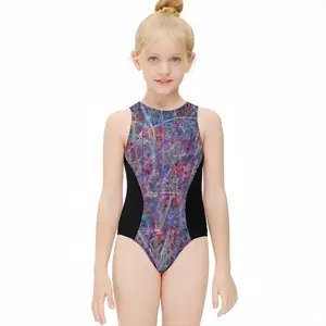 Rondo#19 Kids One Piece Swimsuit (Black)