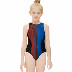 Autumn Begins 2015 Kids One Piece Swimsuit (Black)