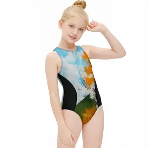 Collisioning Kids One Piece Swimsuit (Black)