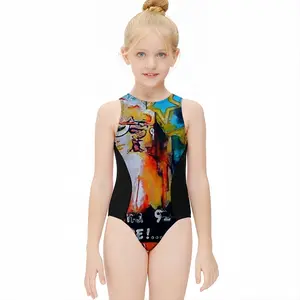 Anonymuse Kids One Piece Swimsuit (Black)