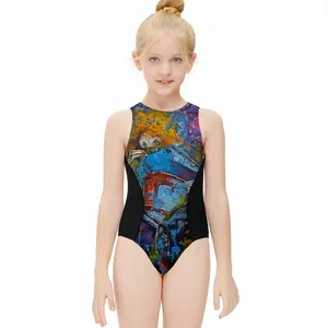 Rockstars Kids One Piece Swimsuit (Black)