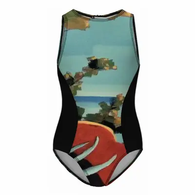 On The French Riviera Near Frejus Kids One Piece Swimsuit (Black)