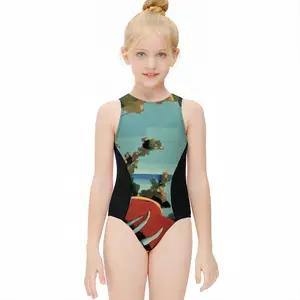 On The French Riviera Near Frejus Kids One Piece Swimsuit (Black)