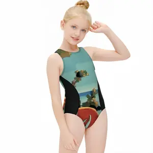 On The French Riviera Near Frejus Kids One Piece Swimsuit (Black)