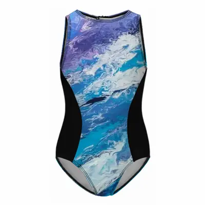 A Quintessence Of Water Kids One Piece Swimsuit (Black)