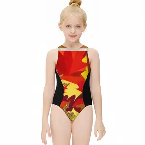 Autumn Kids One Piece Swimsuit (Black)