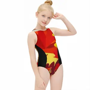 Autumn Kids One Piece Swimsuit (Black)