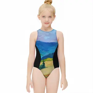 Carpathians Kids One Piece Swimsuit (Black)