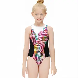 Feel The Love Inside Your Heart Shine In The Dark Kids One Piece Swimsuit (Black)