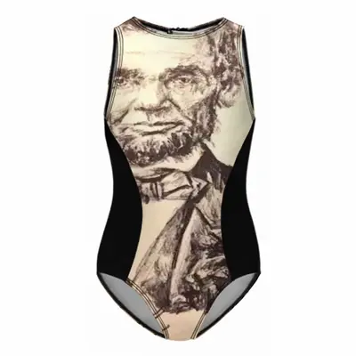 President Abraham Lincoln Kids One Piece Swimsuit (Black)