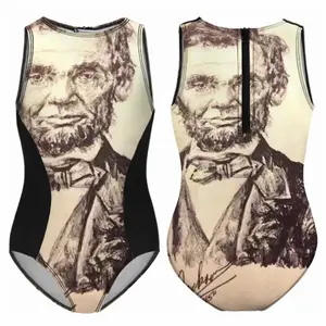 President Abraham Lincoln Kids One Piece Swimsuit (Black)