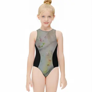 Metamorphosis In March Kids One Piece Swimsuit (Black)