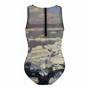 Ice Drift On The Oka Kids One Piece Swimsuit (Black)