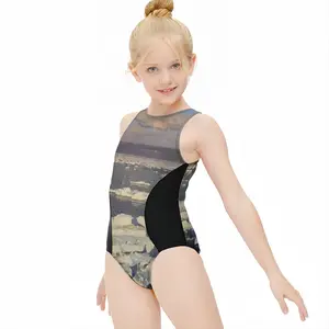 Ice Drift On The Oka Kids One Piece Swimsuit (Black)