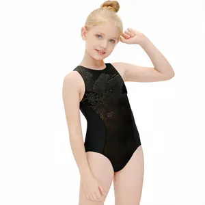 Black Rose Kids One Piece Swimsuit (Black)