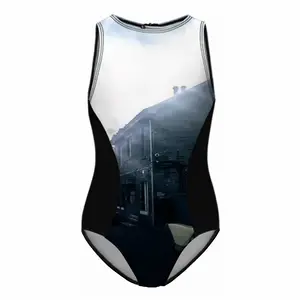 Far North Line Georgemas Station House Kids One Piece Swimsuit (Black)