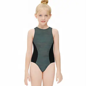 Sea Mist Kids One Piece Swimsuit (Black)