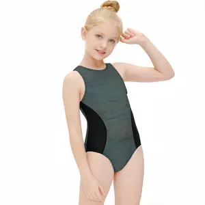 Sea Mist Kids One Piece Swimsuit (Black)