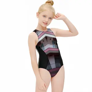 Fraise 3 Kids One Piece Swimsuit (Black)