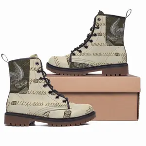 Men Stars And Stripes Leather Work Boots