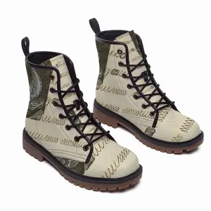 Men Stars And Stripes Leather Work Boots