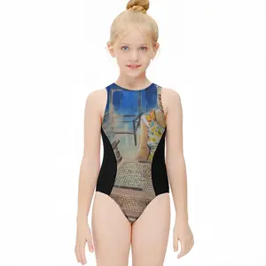 Weaving Foundations Kids One Piece Swimsuit (Black)