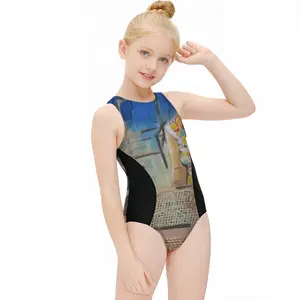 Weaving Foundations Kids One Piece Swimsuit (Black)