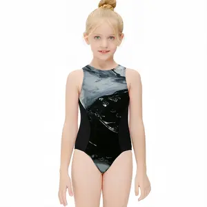 Floating Kids One Piece Swimsuit (Black)