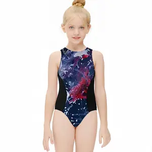 Mystic Royalty Kids One Piece Swimsuit (Black)