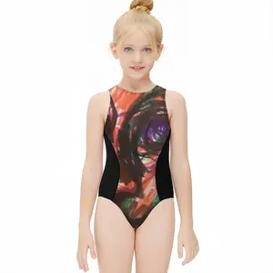 One Or The Other It Is All The Same Kids One Piece Swimsuit (Black)