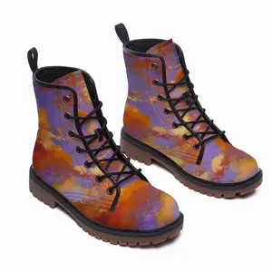 Men Clouds Leather Work Boots