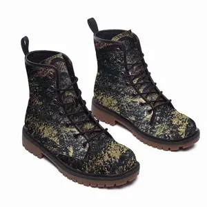 Men Star Dust Leather Work Boots