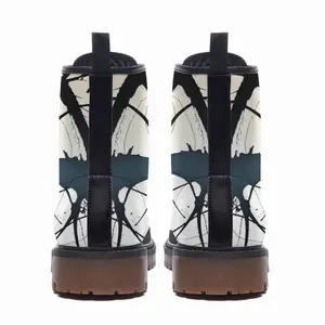 Men Hebe Royal Abstract Leather Work Boots