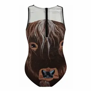 Bull - Red Bull Taurus Animals Buffalo Wild Kids One Piece Swimsuit (Black)