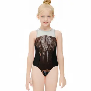 Bull - Red Bull Taurus Animals Buffalo Wild Kids One Piece Swimsuit (Black)