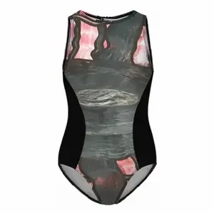 Black Web Kids One Piece Swimsuit (Black)