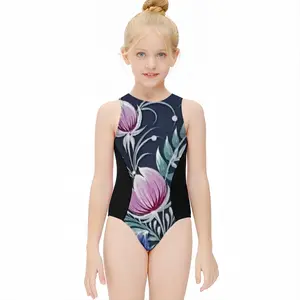 Night Pleasure Kids One Piece Swimsuit (Black)