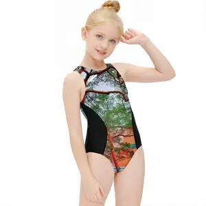 Deep Breath Kids One Piece Swimsuit (Black)