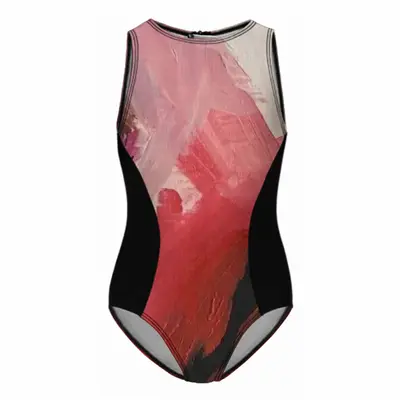 Broken Face Kids One Piece Swimsuit (Black)