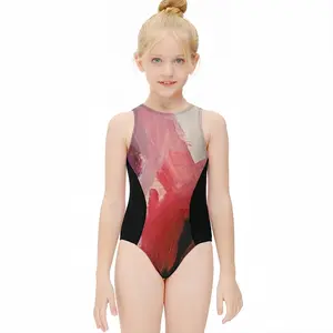 Broken Face Kids One Piece Swimsuit (Black)